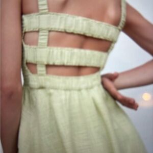 Zara light sage green midi dress, size XS